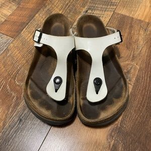 Size 38 white Birkenstocks